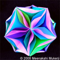 Icosahedron with Curves and Waves by Meenakshi Mukerji